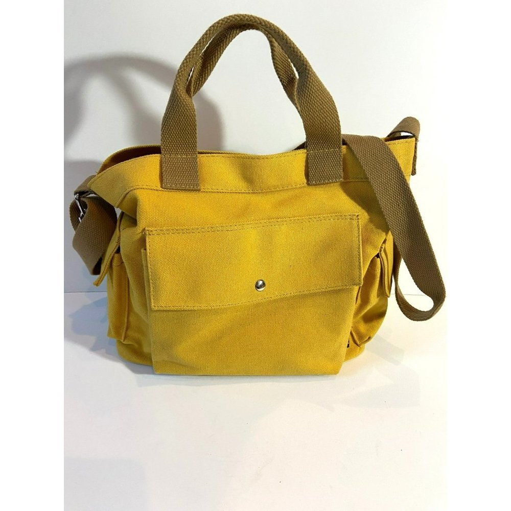Sunman Canvas Tote Carryall Bag Purse Weekend Tote Laptop Storage Yellow